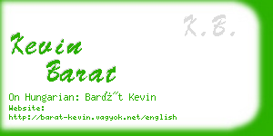 kevin barat business card